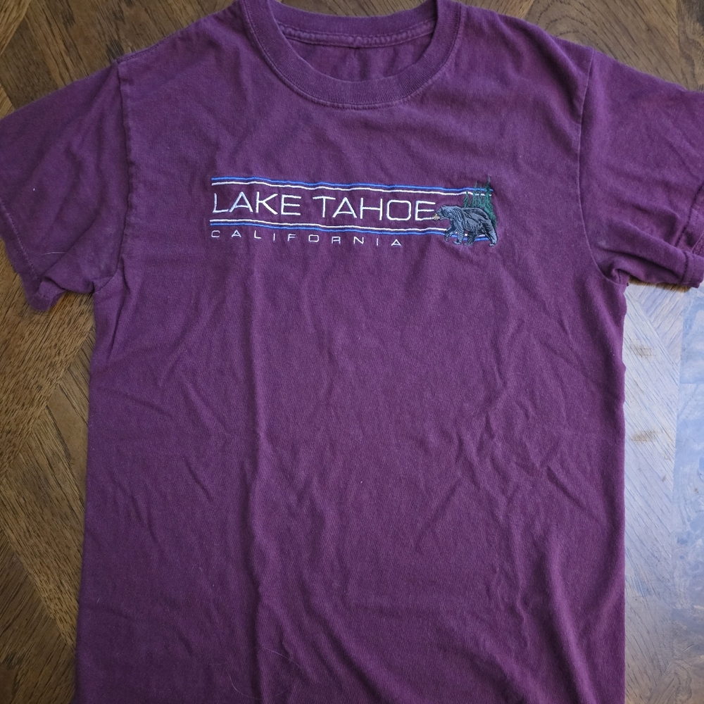 Lake Tahoe California Maroon T-Shirt